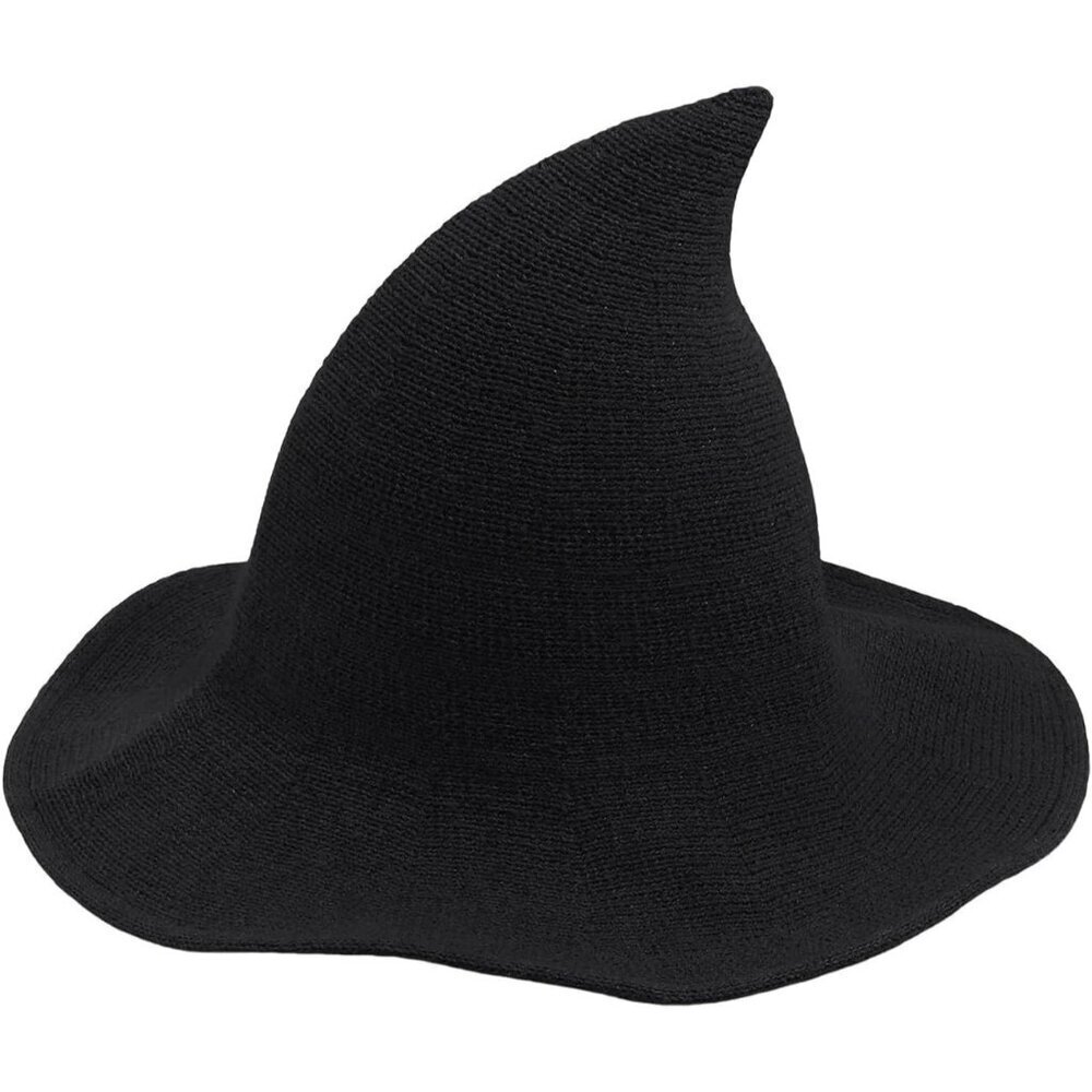 Witch Hat Women Wool Wide Brim Costume Accessory for Halloween Party Cosplay